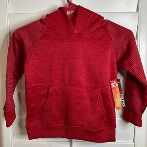 CD Athletics Kids Red Black Hoodie Sweater NEW Size 4 Hooded Long Sleeve